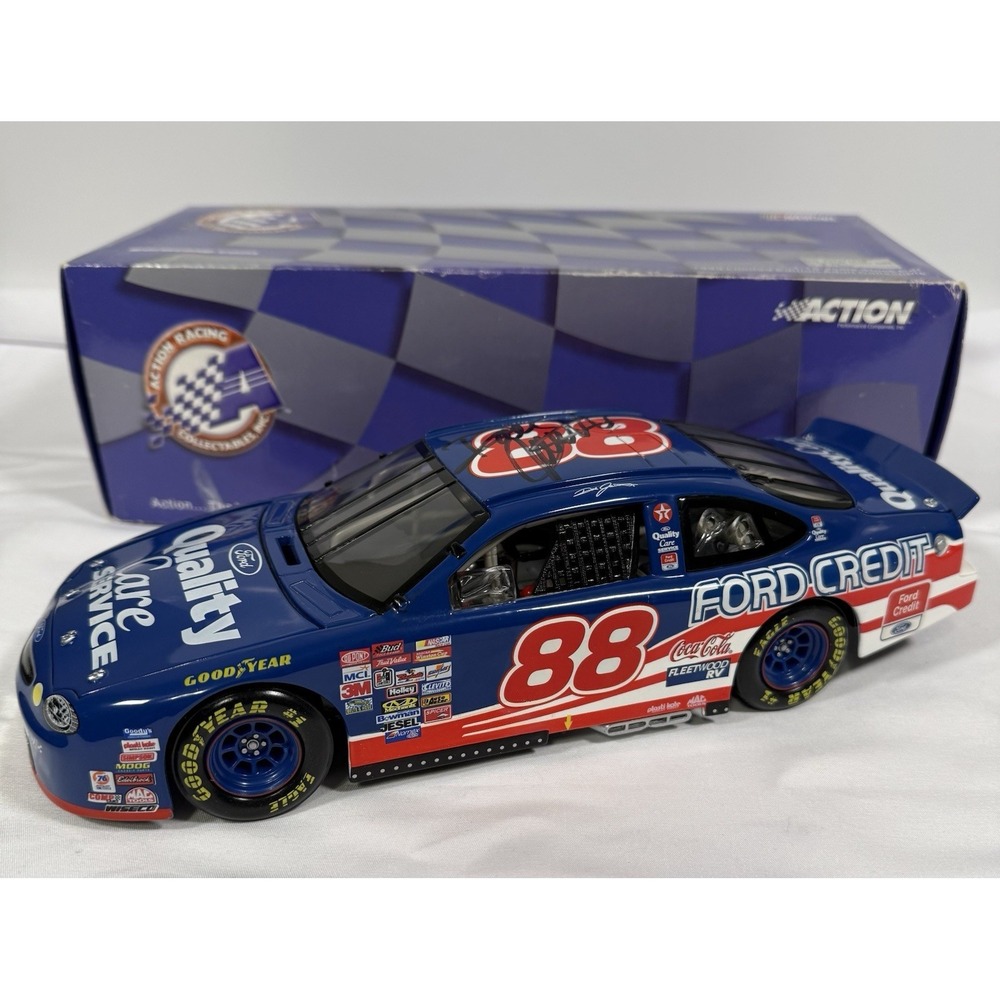 Action Dale Jarrett #88 Ford Taurus 1:18 Blue Autographed 1999 Limited Edition